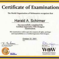 Certificate World of Webmasters
