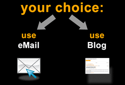 Infographic eMail versus Blog